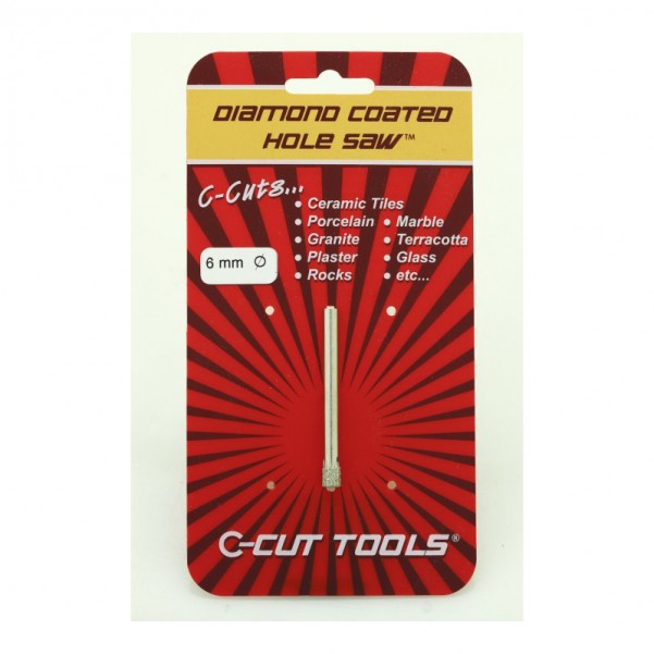 C-CUT TOOLS DCHS6S - 6mm Diamond Coated Hole Saw Holesaws